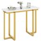 Modern Console Table with Faux Marble Top 42 Inch Entryway Hallway Table